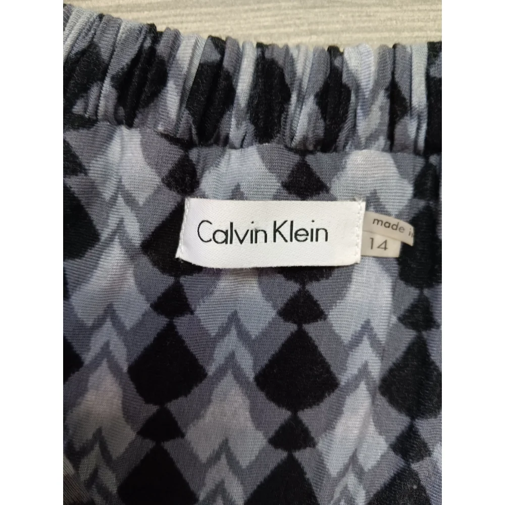 Women's Calvin Klein Dress Size 14 Black and Pink - Picture 2 of 2